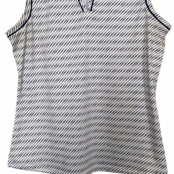 PEBBLE Beach Sz XL Sleeveless Polo Top - Picture 2 of 6